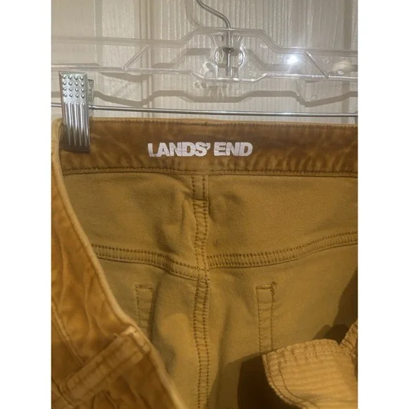 Lands' End Mid Rise Slim Velvet Pants Mustard Brown Size 16w - Picture 4 of 5